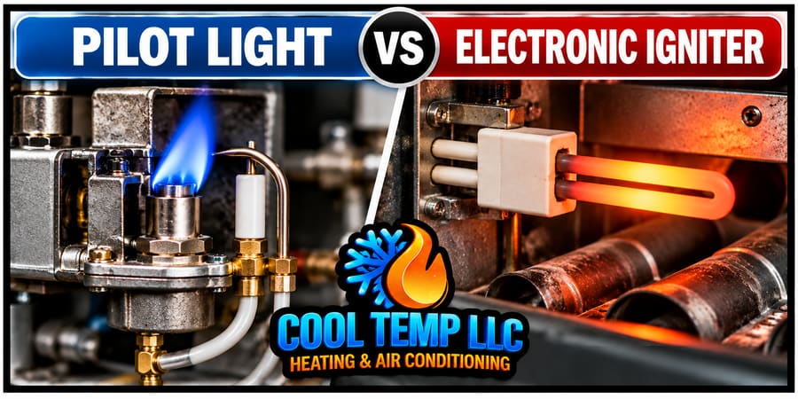Pilot light vs electronic igniter comparison by Cool Temp Heating & Air Conditioning